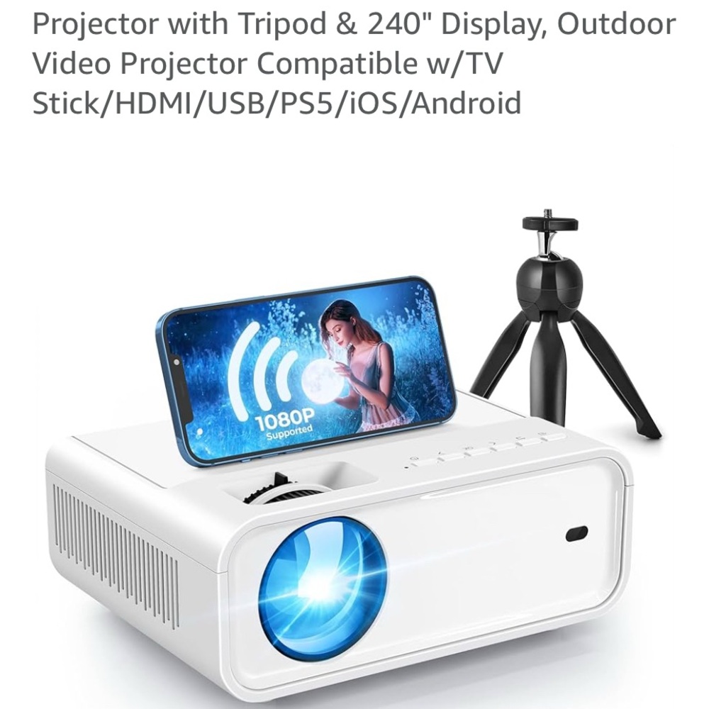 Mini Video Projector with Tripod